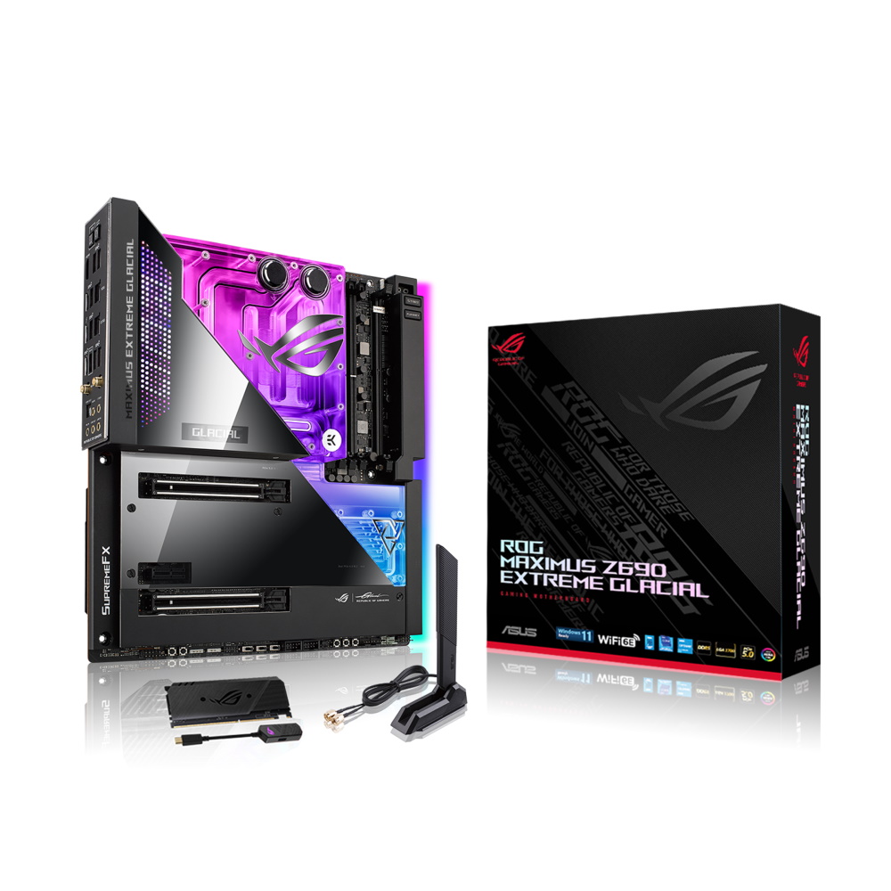 Z690チップセット搭載E-ATXハイエンドマザーボード「ROG MAXIMUS Z690 EXTREME GLACIAL」が発売｜株式会社アユート  PCパーツ・VR・オーディオ等周辺機器 総合代理店